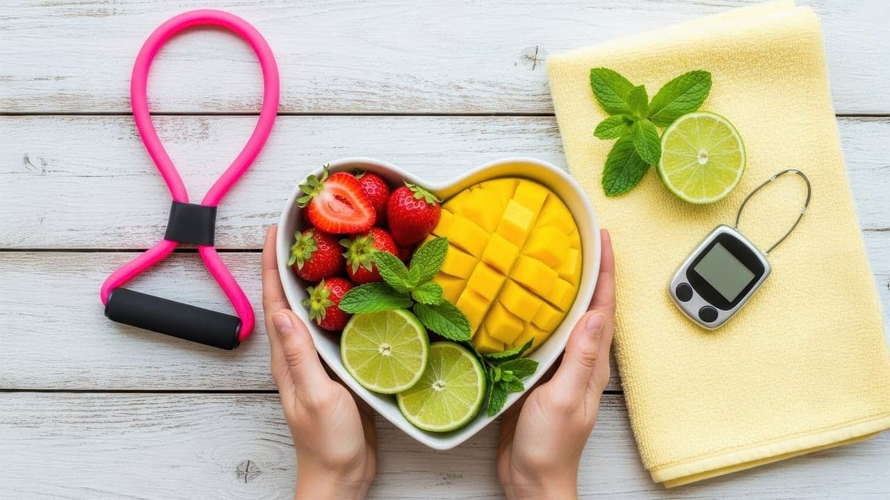 Blood sugar monitoring with healthy meal ingredients