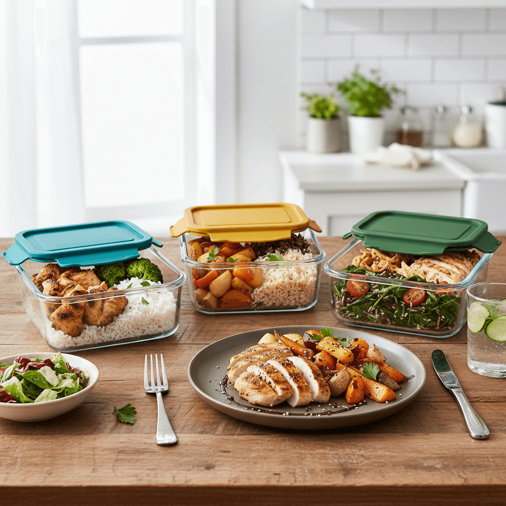 Grilled chicken breast with quinoa and roasted vegetables