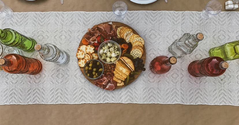A table spread with a variety of dishes and food options