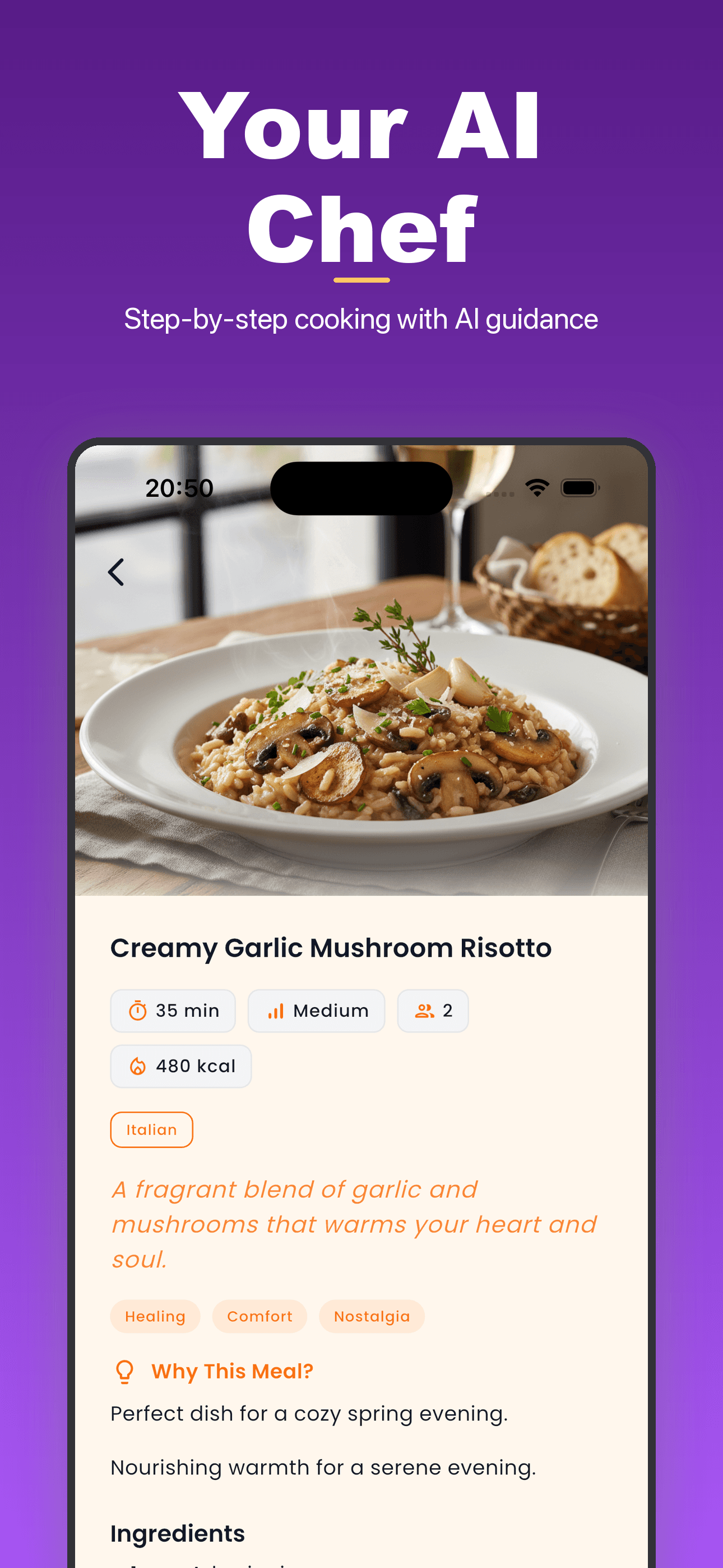 MealIdeas AI Chef — get instant dinner help through conversation