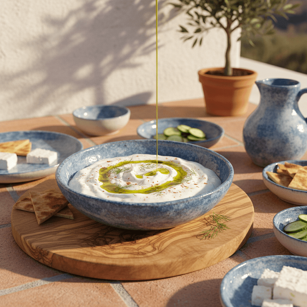 Creamy homemade tzatziki sauce