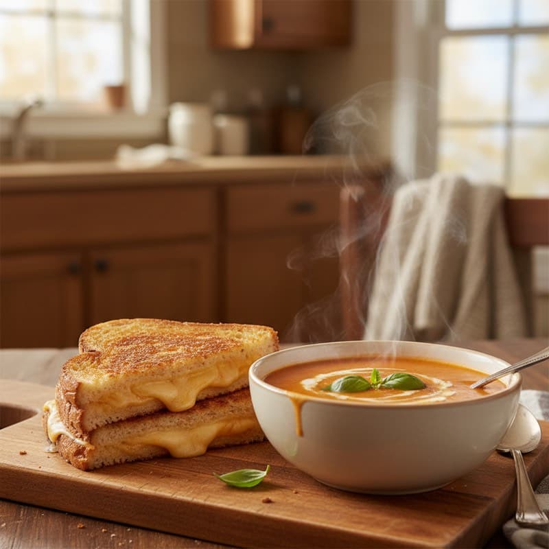 Grilled Cheese with Tomato Soup