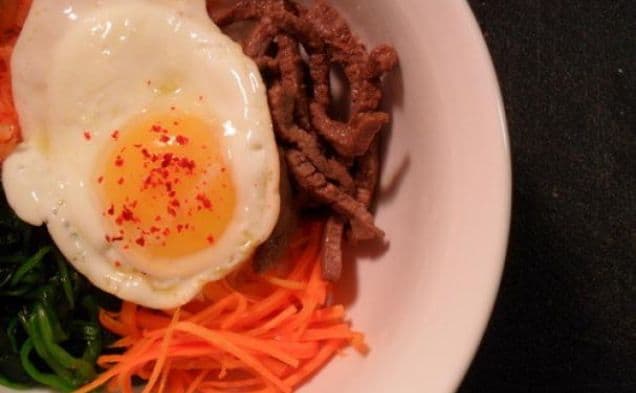 Bibimbab (Korean Rice w Vegetables & Beef)