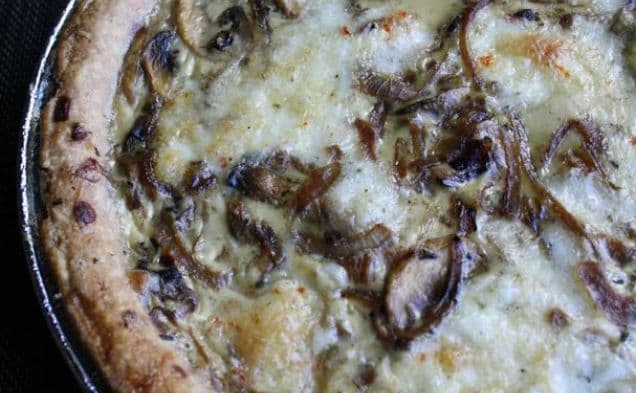 Caramelised Onion and Mushroom Quiche