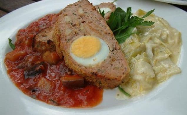 Italian Meatloaf with Hard Boiled Eggs