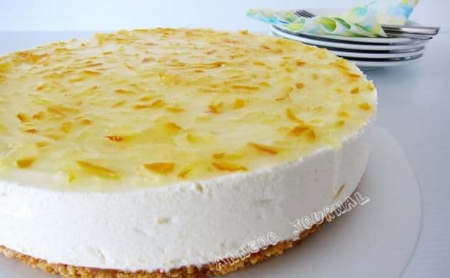 Korean Honey Citron Tea Cheesecake
