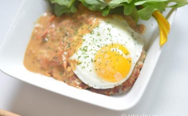 Korean-Style Hamburg Steak w Tomato Gravy