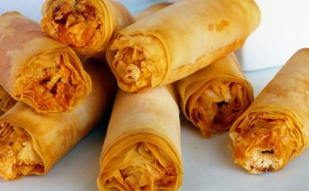 Phyllo Dough Baked Spring Rolls