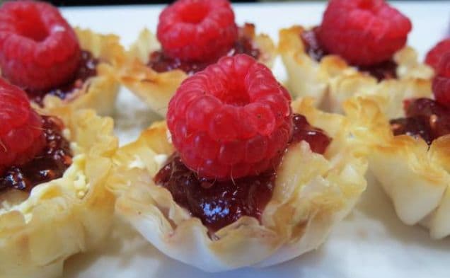 White Chocolate Raspberry Brie Cups
